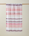 Sunjoy Rejenere Çizgili Peştamal 80x150 cm Pembe-Mor