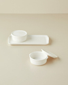 Swan Pearl Seramik 2'li Kahvaltılık 13x26,5 cm Beyaz