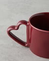 Sweethearts Stoneware 2'li Kupa 285 ml Bej – Bordo
