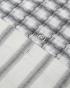 Swirl Check İpliği Boyalı Çift Kişilik Nevresim Takımı 200x220 cm Siyah
