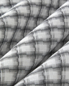 Swirl Check İpliği Boyalı Tek Kişilik Nevresim Takımı 160x220 cm Siyah