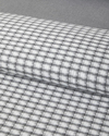 Swirl Check İpliği Boyalı Tek Kişilik Nevresim Takımı 160x220 cm Siyah