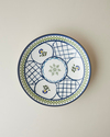 Talavera Garden Porselen Pasta Tabağı 21 cm Beyaz - Lacivert