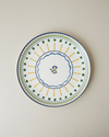 Talavera Garden Porselen Servis Tabağı 26 cm Beyaz - Lacivert