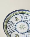 Talavera Vine Porselen Çukur Tabak 21 cm Beyaz - Lacivert