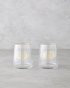 Talisman Mysterious Cam 2'li Bardak 380 ml Şeffaf-Gold
