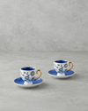 Talisman Snake New Bone China 4 Parça 2 Kişilik Kahve Fincan Takımı 100 ml Beyaz