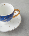 Talisman Snake New Bone China 4 Parça 2 Kişilik Kahve Fincan Takımı 100 ml Lacivert