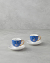 Talisman Snake New Bone China 4 Parça 2 Kişilik Kahve Fincan Takımı 100 ml Lacivert