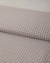 Tattersall İpliği Boyalı Çift Kişilik Nevresim Takımı 200x220 cm Kahverengi