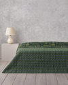 Tendril Bloom Çift Kişilik Çok Amaçlı Örtü 200x220 cm Yeşil