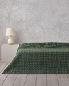 Tendril Bloom King Size Çok Amaçlı Örtü 240x220 cm Yeşil