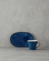 Terra New Bone China Tepsili Kahve Fincan Takımı Lacivert