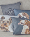 Terrier Pamuk Polyester Dolgulu Kırlent Ekru - Gri
