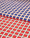 Tesselation Pamuklu Tek Kişilik Nevresim Seti 160x220 cm Kırmızı - Lacivert