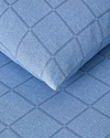 Textured Check Kolay Ütülenir Çift Kişilik Nevresim Seti 200x220 cm Lacivert