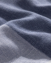 Textured Plaid Baskılı Çift Kişilik Pike Takımı Mavi