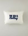 The Sea Is Calling Dolgulu Kırlent 33x50 cm Lacivert-Bej