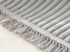 Thick Ribbed Fitilli Halı Gri