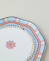 Timeless Botanica New Bone Pasta Tabağı 20 cm Pembe - Mavi