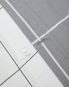 Timeless Grid Kolay Ütülenir Çift Kişilik Nevresim Takımı 200x220 cm Gri