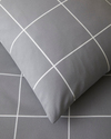 Timeless Grid Kolay Ütülenir Çift Kişilik Nevresim Takımı 200x220 cm Gri