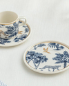 Toile Jungle Bone Porselen 4 Parça 2 Kişilik Kahve Fincan Takımı Koyu Mavi-Beyaz