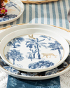 Toile Jungle Bone Porselen Pasta Tabağı 21 cm Koyu Mavi-Beyaz