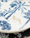 Toile Jungle Bone Porselen Pasta Tabağı 21 cm Koyu Mavi-Beyaz