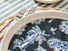 Toile Jungle Bone Porselen Servis Tabağı Koyu Mavi