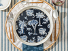 Toile Jungle Bone Porselen Servis Tabağı Koyu Mavi