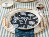 Toile Jungle Bone Porselen Servis Tabağı Koyu Mavi