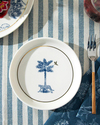 Toile Panther Bone Porselen Pasta Tabağı Koyu Mavi-Beyaz