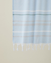 Torino Rejenere Çizgili Peştamal 80x150 cm Mavi - Gri