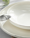 Torino Yemek Tabağı Porselen Gümüş