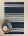 Trendy Mode Dokuma Kilim Lacivert - Krem