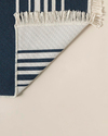Trendy Mode Dokuma Kilim Lacivert - Krem