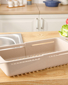 Trendy Plastik Ayarlanabilir Lavabo Süzgeci Süzgeç Bej