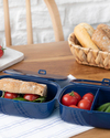 Trendy Plastik Bölmeli Lunch Box Lacivert