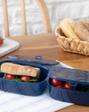 Trendy Plastik Bölmeli Lunch Box Lacivert