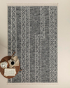 Trendy Tiles Dokuma Kilim Gri-Beyaz