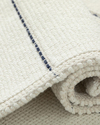 Tressy Pamuklu Çizgili Banyo Paspası Seti 60x90+40x60 Ekru