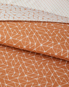 Trio Shape Kolay Ütülenir Tek Kişilik Nevresim Takımı 160x220 cm Turuncu