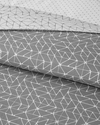 Trio Shape Kolay Ütülenir Tek Kişilik Nevresim Takımı 160x220 cm Gri