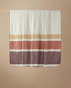 Triple Stripe Scotch Çift Kişilik Battaniye Mürdüm Terracota