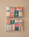 Tropic Patchwork 2'li Yastık Kılıfı Pembe