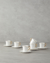 Twist New Bone China 12 Parça 6 Kişilik Kahve Fincan Takımı Gold