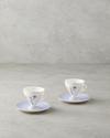 Valentina New Bone China 4 Parça 2 Kişilik Kahve Fincan Takımı 80 ml Lila