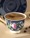Vanilla New Bone China 4 Parça 2 Kişilik Kahve Fincan Takımı Lacivert