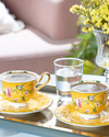 Vanilla New Bone China 4 Parça 2 Kişilik Kahve Fincan Takımı Sarı